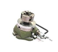 Buyohlic Small Watchmaker 2-3/4" (2.75 Inch) Rotary Table Milling Machine Tools (4 Slot+ 50 MM 4 JAW Self Centering w/Back Plate)