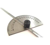 BUYOHLIC Stainless Steel Protractor 0-180 degrees Machine Tools (Degree Protractor cum Depth)