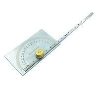 BUYOHLIC Stainless Steel Protractor 0-180 degrees Machine Tools Square Head Depth cum Degree Protractor