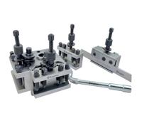 Buyohlic T63 Quick Change Tool Post Holders for Lathes (2xStandard, 1xParting 1xV-Boring Holder 1xBlock)
