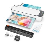 Buyounger Laminator, A3 Laminator Machine with 25 Pouches Thermal and Cold for A3 A4 A5 A6, 13 Inches Laminating Machine with 60s Warm-up for Home School Office