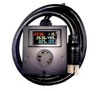 BUYSFORLIFE 30A Power Meter 120-240v L6-30 Outlet, 5ft Cable and Plug, Heavy Duty Measurement LCD Display, Efficiency and Reporting (Watt Amp Volt) for EV Charge, ASIC & GPU Miners