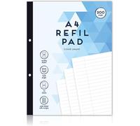 Buystarget 200 Pages Refill Pad A4 Lined Paper Wide Ruled Margin Notes Book