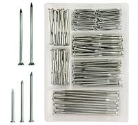 Buystarget 250x Flat Head Nails Assorted DIY Wood Carpentry Pins Nail Metal Building Home
