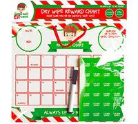 Buystarget Behaviour Reward Chart Elf Christmas Stickers Pen Santa Board Dry Wipe Nice UK