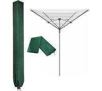 Buystarget Rotary Washing Line Cover, 420D Heavy Duty Waterproof Universal Fit With Drawstring Rotary Dryer Cover for Rotary Clothes Line, Garden Dryer, Parasol, All Weather Protection 150x29cm