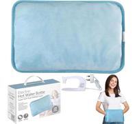 Buystarget Soft Plush Electric Hot Water Bottle Rechargeable Cosy Hand Body Warmer Massaging Heat Pad Prefilled Over Heat Protection Portable Fast Heating Pain Relief Cramps Sore Muscles Arthritis