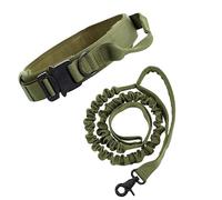 BUYTER Reflective Nylon Tactical Dog Collar Military Adjustable Durable For Large German Shepherd Outdoor Working Training Walking with Leash
