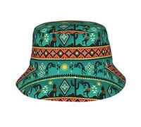 Buytruew Southwestern Kokopelli Native American Bucket Hat for Men Women Lightweight Sun Hats Outdoor Caps Black