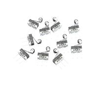 BUYTUS 10pcs Mi-cro Limit Switch Push Button 1A 125V AC Mouse 3Pins Long handle Roller Lever Arm SPDT 12 * 6 6mm TIAIHUA(Gold)