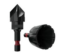 BUYTUS Deburring External Chamfer Tool, 2PCS, Internal Countersink Drill Bit, Dislodge Burr Fits For 3-19mm