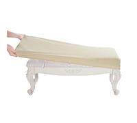 BUYUE Luxury Shoe Bench Cover, (36.5"- 48") L x (13.8"- 18") W Stretch Jacquard Washable Rectangle Long Dining Bench Slipcover (L, Beige)