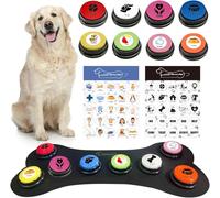BUYVIKAY Dog Buttons for Communication,Set of 8 Color Voice Recording,Pet Training Buzzer, 30 Second Record & Playback,Funny Gift for Study Office Home
