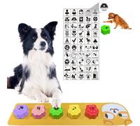 BUYVIKAY Dog Buttons with Rubber Mat for Communication Pet Training Buzzer,Voice Recording Button,Dog Talking Buttons,Pet Buttons With Sticker Answer Buzzer Dog Buttons Talk Training
