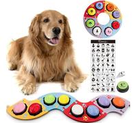 BUYVIKAY Set of 8 Color Dog Buttons with EVA Mat for Communication,Voice Recording Button,Recordable Buttons,Dog Talking Buttons,Pet Buttons,Train Your Dog To Press Buttons Funny Gift for Dog