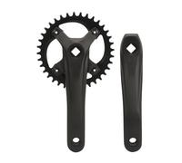 BuyWeek Mountain Bike Crankset, 104 BCD 36T Single Speed Square Hole Crank Positive Negative Teeth Single Disc Speed Modification Accessories 7-12