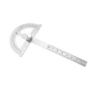 BuyWeek Protractor Metal Stainless Steel Goniometer 0-180 Degree 15 cm Ruler with Locking Screw for Drawing Drawing Drawing (80 x 120 mm)