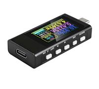 BuyWeek Type-C Tester Meter Digital DC4-30V 0-12A Multimeter Digital Voltmeter Current Meter Power Meter IPS Digital Display Supports PD/QC 2.0/3.0/MTK Multiple Fast Charging Protocols (KWS-X1)