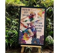 Buywell Metal Tin Retro Sign Gypsy Wall Decor | Back to The Gypsy That I was | Lyrics Posters | Gypsy Poster Music Bar Club Men's Cave Art Decor Wall Poster Gift - 5.5x8 Inch