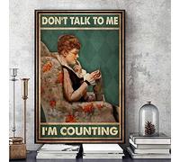 Buywell Vintage Metal Tin Sign Don't Talk to Me I'm Counting Poster, Funny Crochet Poster, Knitting Crocheting Lover Gift Novelty Sign Vintage Metal Tin Sign Wall Sign Plaque Poster 8x12 Inch