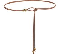 Buywis Knotted Waist Belt for Women Skinny Rope Belts Thin Belt for Dresses | PU Leather Rope Belt, Gold Beads Belts, Fit Waist 28"-40"