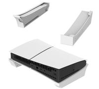 Buziba Horizontal Stand for PS5 Slim Base Stand Desk Stand Compatible with Playstation 5 Slim Console Accessories Disc & Digital Editions(White)