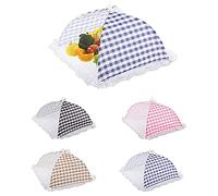 BUZIFU 4 Pack Food Covers 12 Inch Pop-Up Mesh Food Covers Tent Reusable and Collapsible Umbrella Cover Screens Net Outdoor Picnic Food Covers Food Fly Net Mesh Keep Out Flies, Bugs, Mosquitoes