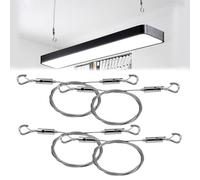 BUZIFU 4 Pack Picture Hanging Wires Adjustable Mirror Hanging Wire with Hook Stainless Steel Wire Rope Heavy Duty Picture Hang Cord Cable Suspension Kit for Pictures, Mirror, Lights, Hold 20KG