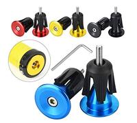 BUZIFU 4 Pairs Bar End Plugs Aluminum Bike Handlebar Cap Cycle Bar Ends Plugs Grip Bar Cap Bicycle Bar End Plugs Handlebar End Plugs with Installation Tool for Road Bike Mountain Bike MTB