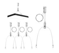 BUZIFU 4-Piece Suspension Kit - Stainless Steel Lighting Hanging Wire Rope Cable for LED Panels, Lamp, Aquarium Light (1m*1.5mm)