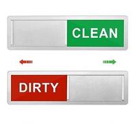 BUZIFU Dishwasher Sign Dishwasher Magnet Clean Dirty Sign Sliding Indicator Sign Non-scratching Magnet And Adhesive Stickers for All Dishwashers, Reminder Tells Whether Dishes Are Clean or Dirty