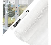 BUZIFU Window Screen Mesh 120x250cm Fly Screen Fiberglass Window Screen Mesh Insect Mesh Window Mosquito Window Net Cat-Proof Window Net with A Cleaning Brush for Windows and Doors(White)