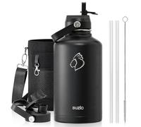 BUZIO 2L Insulated Water Bottle Stainless Steel with Straw & Spout Lid