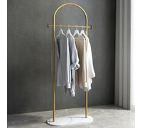 BUZUEY Gold Clothing Rack, Modern Clothes Rack with Marble Base, Heavy-duty Coat Racks Freestanding for Boutiques,garment racks for hanging clothes,Can Hang Jacket Garment, Hat, Scarf 20.5" W