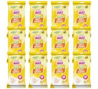 Buzz 12pk Anti-Bac Multisurface Wipes, 600 Sheets Lemon Scented Cleaning Wipes for Kitchen, Home & Office Surfaces, Multi-Purpose Surface Cleaner, Streak-Free, Quick-Drying, Remove Grease & Dirt