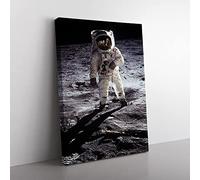 Buzz Aldrin Moon Landing Space Canvas Wall Art Print 30x20 Inch