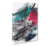 Buzz Aldrin Moon Landing Space NASA (1) V2 Canvas Print | Gallery Wrapped 30mm Frame Wall Art | 30x20 inches | Ready to Hang | Modern Space Picture | Living Room Bedroom Lounge Office