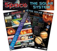 Buzz Educational 2-in-1 Space & the Solar System Science Poster/Wall Chart - With Perforations - 60 x 40 cm