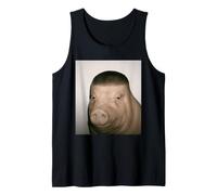 Buzz Haircut Wigger Pig Funny Internet Meme AI Animal Joke Tank Top