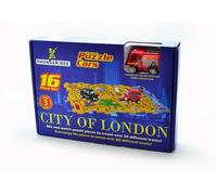 Buzz Puzzle Cars London Track Set, 16pc Fire Engine 50 Layouts Kids 3+