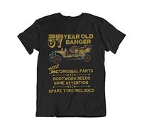 buzz shirts 57 Year Old Banger - Mens 57th Birthday Vintage Car Organic Cotton T-Shirt Black