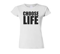 buzz shirts Choose Life, Women's Retro 80`s Party Fancy Dress Organic Cotton T-Shirt