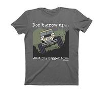 buzz shirts Don`t Grow Up Just Buy Bigger - Mens Organic Cotton Off Road 4x4 T-Shirt Charcoal
