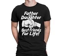 buzz shirts Father and Daughter, Friends for Life, Mens Organic Cotton Fathers Themed T-Shirt Black
