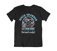 buzz shirts for Grandfathrs, Biker Grandad, Like A Normal Grandad But Much Cooler, Mens Organic Cotton Grandfather Themed T-Shirt Black