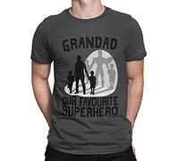buzz shirts Grandad The Worlds Greatest Superhero, Grandfather and Grandson, Mens Organic Cotton Grandfathers Themed T-Shirt (2X-Large, Charcoal)