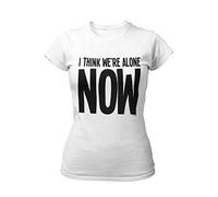 buzz shirts I Think We're Alone Now, Mens or Women's Organic Cotton Retro Song Inspired Music T-Shirt