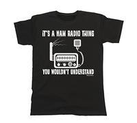 buzz shirts It`s A HAM Radio Thing, You Wouldnt Understand - Mens Organic Cotton Novelty Slogan T-Shirt Black