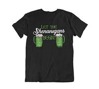 buzz shirts Let The Shenanigans Begin - Mens or Womens Irish St Patricks Day T-Shirt Black