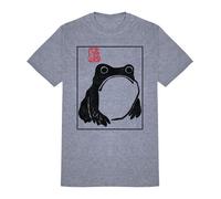 buzz shirts Matsumoto Hoji Frog Toad T-Shirt, Mens Womens Japanese Art Culture, Made from Organic Cotton Grey